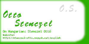 otto stenczel business card