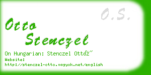 otto stenczel business card